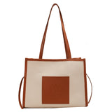 The Teacher Tote Tote Bag Soft Leather Tote Women's Autumn Simple Vintage Bag Shoulder Women Hand-Carrying Crossbody Bag
