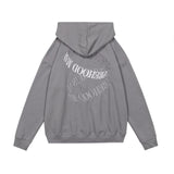 Slogan Graphic Hoodie Hooded Cardigan Sweater Men's and Women's Letter Embroidery Coat