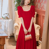 Women 'S cottagecore Dress Vintage Dress Summer Beach Dress For Women