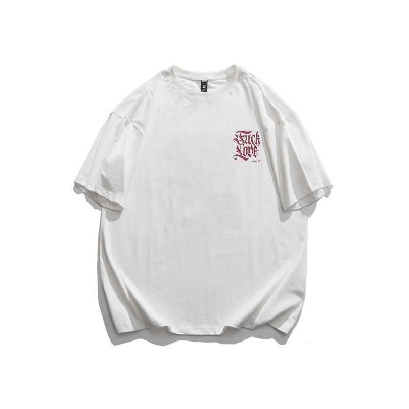 2022 Summer Man Outfits Portrait Crew Neck Short Sleeve