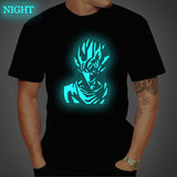 Back to the Future Costume Cartoon Pattern Luminous T-shirt Men's T-shirt