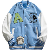 Letterman Jacket Outfit Senior Jackets Varsity Baseball Coat Men's Loose Couple Casual Jacket