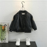 Toddler Boys Jackets Children's Clothing Boy's Leather Jacket Autumn Clothing Coat