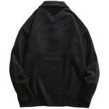 Man Fall Winter Outfis Autumn and Winter Lapel Sweater Men's Loose and Lazy Style Polo Sweater Coat