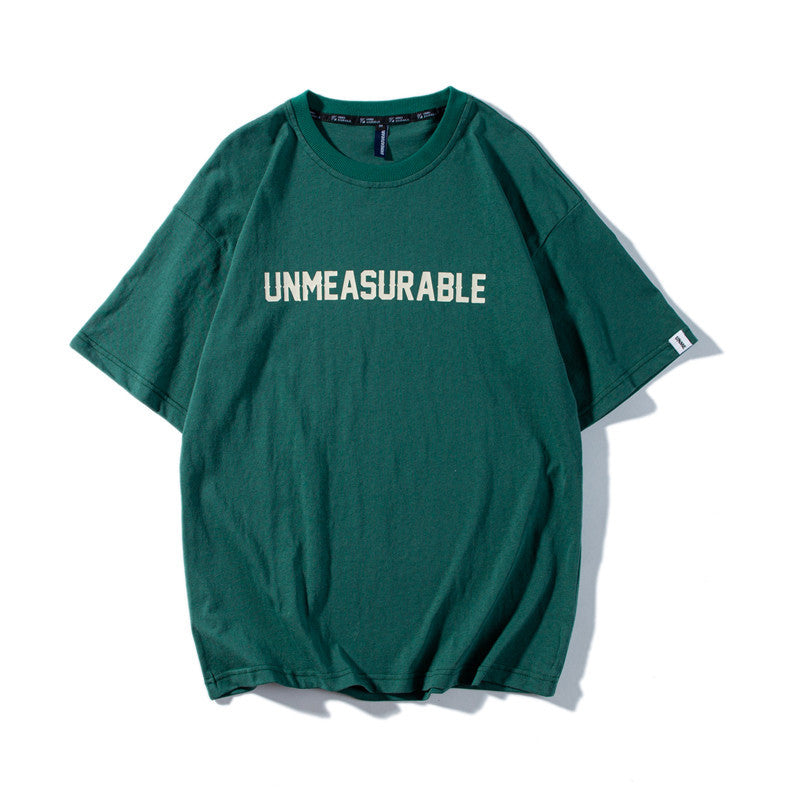 Man Summer T Shirt Letter Printed Round Neck