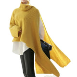 Preppy Aestitic Outfits Long Sleeve Turtleneck Sweater Knitted Suit