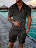 Polo Shirts Men's Polo Shirt Suit Short Sleeve Casual