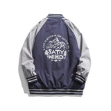 Varsity Jacket for Men Baseball Jackets Spring Women Baseball Uniforms Printed Contrast Color Stitching Sleeves