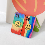 justin b drew phone case Fashion Brand Drew Phone Case Female Apple 12 Pro Max 11 Smiley Face