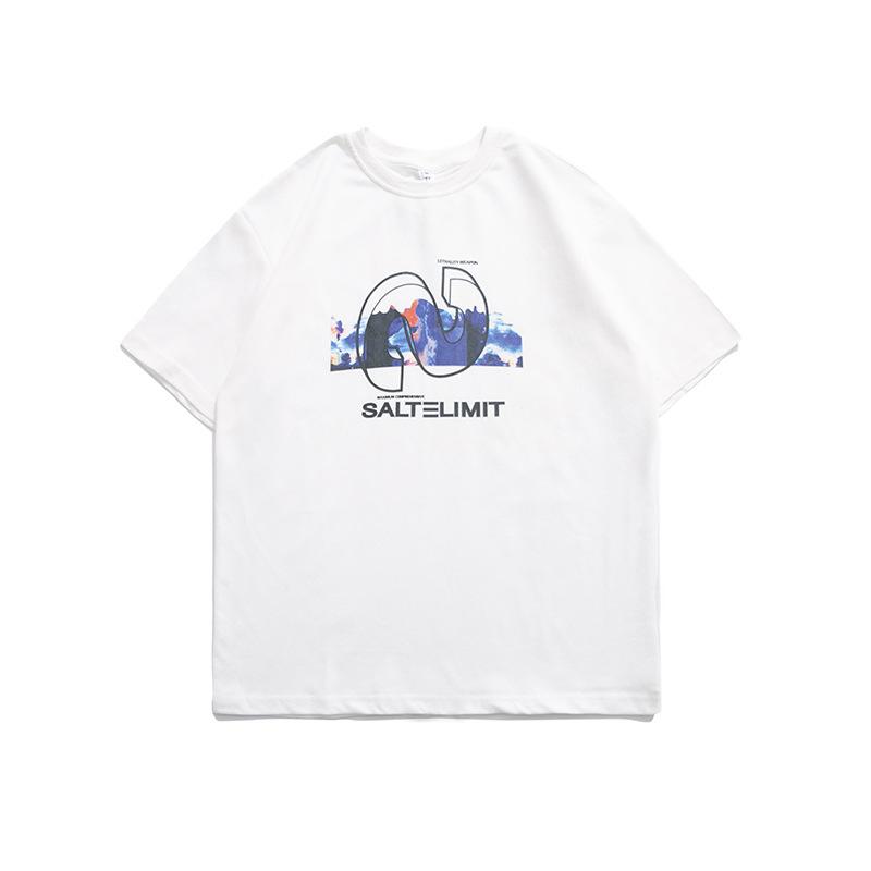 Men T Shirt Summer Casual Tops Men's Clothes Summer Wear Retro Men's round Neck Short Sleeve Casual Large Letter Printed T-shirt Fashion