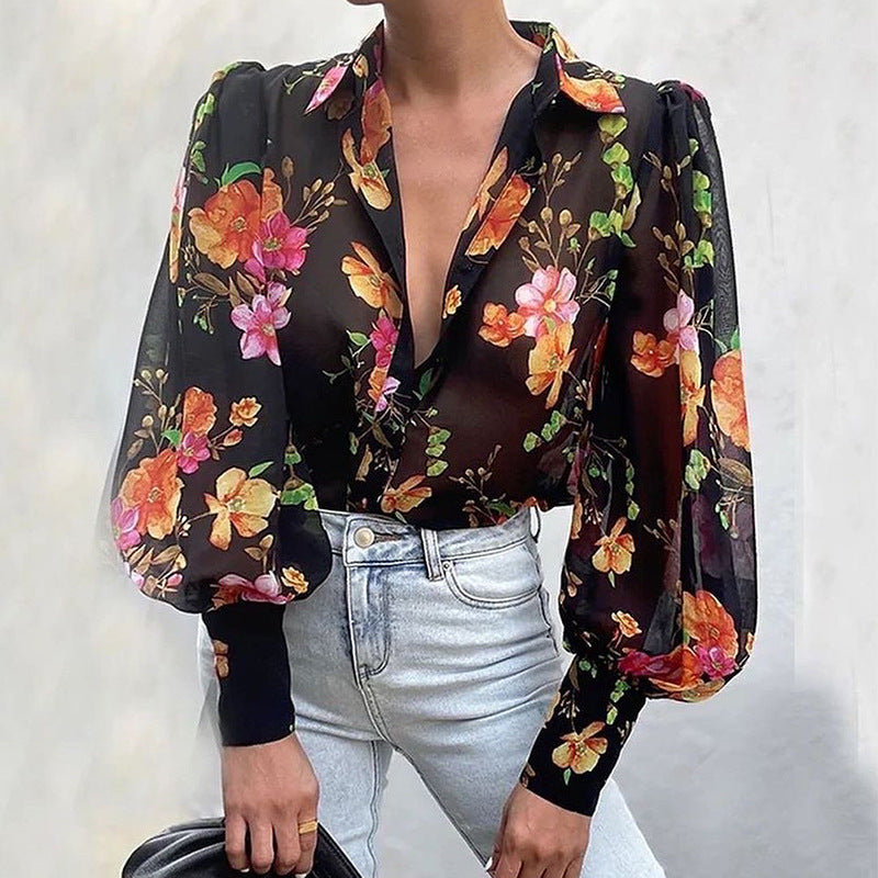 Women Bohemian Shirts Summer Women's Fashion Loose Lapels