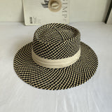 Straw Hat Summer Retro Flat Top Hat