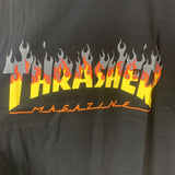 Thrasher T Shirt Thrasher Barbecue Fire Loose Short Sleeve Fall Winter Couples