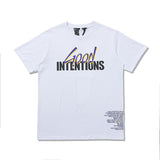 Vlone Summer ShortSleeved Men's and Women's Tshirt Street Flying Pigeon Printing Half Sleeve Shirt