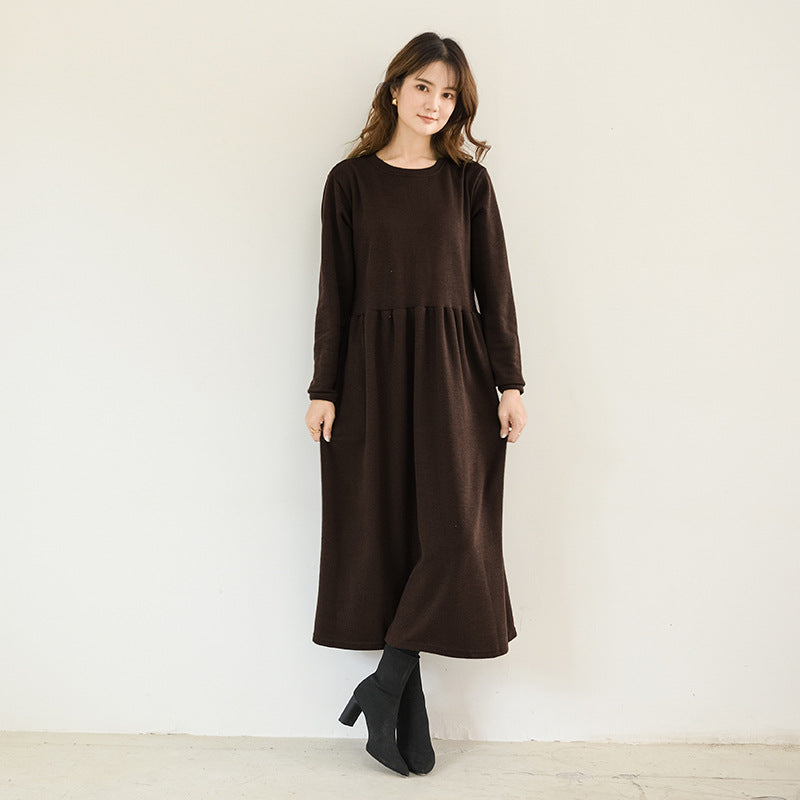 Work Dresses for Teachers Loose Pullover Dress Long Sleeve Dress Autumn and Winter