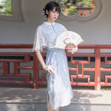 Women Cottagecore Dress Girl Short Summer Dress