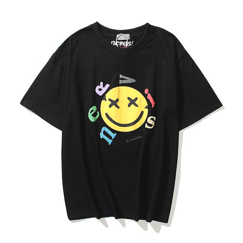 Justin Bieber Drew House Tshirt Printed Loose Men's and Women's round Neck High Street Short Sleeve Fashion