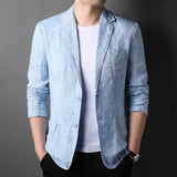 Men Linen Suits Spring and Autumn Linen Blazer