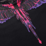 Marcelo Burlon T Shirt Purple Wings Feather Short Sleeve T-shirt Loose Version Couple's Tops Men and Women Half Sleeve