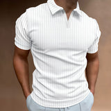 Polo Shirts Summer Stripes Short Sleeve Men's T-shirt