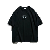 Puzzle Smiley Face Short Sleeve T-shirt Men's Summer Loose Half Sleeve Student Casual