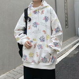 Tom and Jerry Hoodie Trend Cartoon Trendy Brand Autumn Vintage Print Men's Hooded Loose