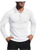 Polo Shirts Men's Sports Autumn High Elastic Long Sleeve Polo Shirt