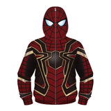 Spider Man Hoodie Printed Zip Hoodie