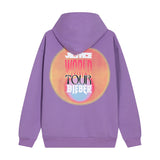 Justin Bieber Justice World Tour Hoodie Justin Bieber Casual Loose-Fitting Hoodie Sweater for Men and Women