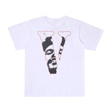 Vlone Summer Clothing Short Sleeve Tshirt plus Size Retro Sports Men's Half Sleeve Tee