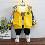 Toddler Boys Jackets Boy's Trench Coat Ultraman Hooded Top