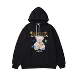 Man Fall Winter Outfis Winter Printed Hooded Thick Sweatshirt Men's Loose Couple Casual Jacket