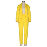 Women Blazar Pants Suit Autumn and Winter Women's Fashion Long Sleeve Suit