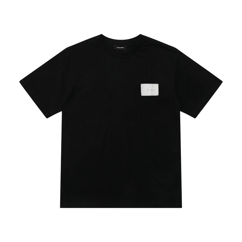 We11done T Shirt High Quality Wave Pattern Letter Print Loose Casual Men's and Women's round Neck Short Sleeve