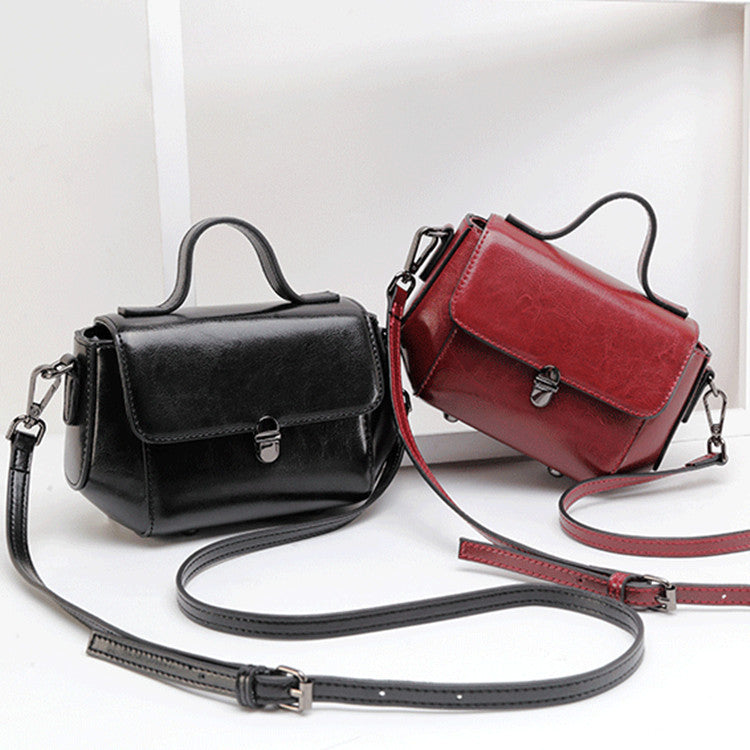 The Teacher Tote Leather Bag for Woman Women's Bag Handbag Cowhide Messenger Bag Retro Packet