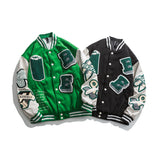 Letterman Jacket Outfit Senior Jackets Varsity Baseball Coat Autumn Loose Casual Coat for Men