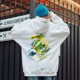 Smiley Face Hoodie Hooded Sweater Men's Large Size Loose Autumn and Winter