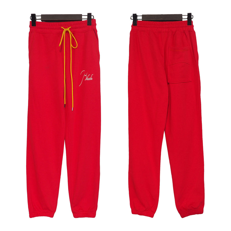 Rhude Pant Autumn Street Drawstring Letter Embroidered Casual Trousers