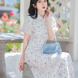 Women's Cottagecore Dress Floral Dress Summer Retro Gentle