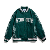 Letterman Jacket Outfit Senior Jackets Varsity Baseball Coat Stitching Letter Embroidery Casual Top