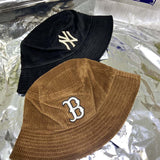 Yankee and Dogers Bucket Hat Corduroy Men and Women Fashion Bucket Hat