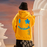 Smiley Face Hoodie Smiley Face Loose Sweater Men's Hooded plus Size Coat
