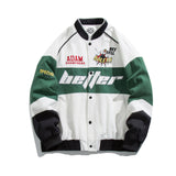 Blackair Jacket Vintage Casual Multicolor Embroidered Baseball Collar Cotton Jacket