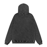 Present Hoodie Tiger Print Distressed Retro Hooded Sweatshirt