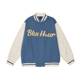 Letterman Jacket Outfit Senior Jackets Varsity Baseball Coat Letter Embroidery Contrast Color Stitching Jacket Coat Men