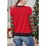 Ugly Christmas Sweater Elk Snowflake Tree Pattern Sweater Cute Knitting Pullover