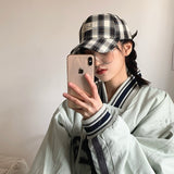 Vintage Check Baseball Cap