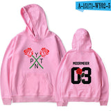 Black Rose Hoodie Payton Moormeier Printed Series Men's and Women's Hooded Sweater Autumn and Winter