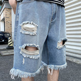 Men Shorts Ripped Denim Shorts