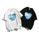 Man Summer T Shirt Heart Printing